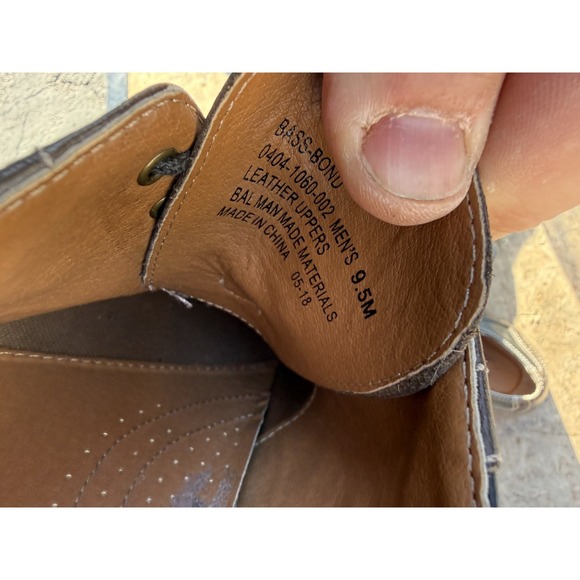 G.H. Bass Bond 9.5M Black Leather Plain Toe Oxford Dress Shoes - Picture 5 of 6